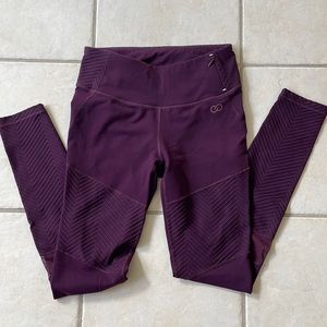 Calia By Carrie Underwood Purple Full Length mesh and textured legging